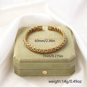 #070 Minimalist Classic Style Titanium Steel Cuff Bracelets